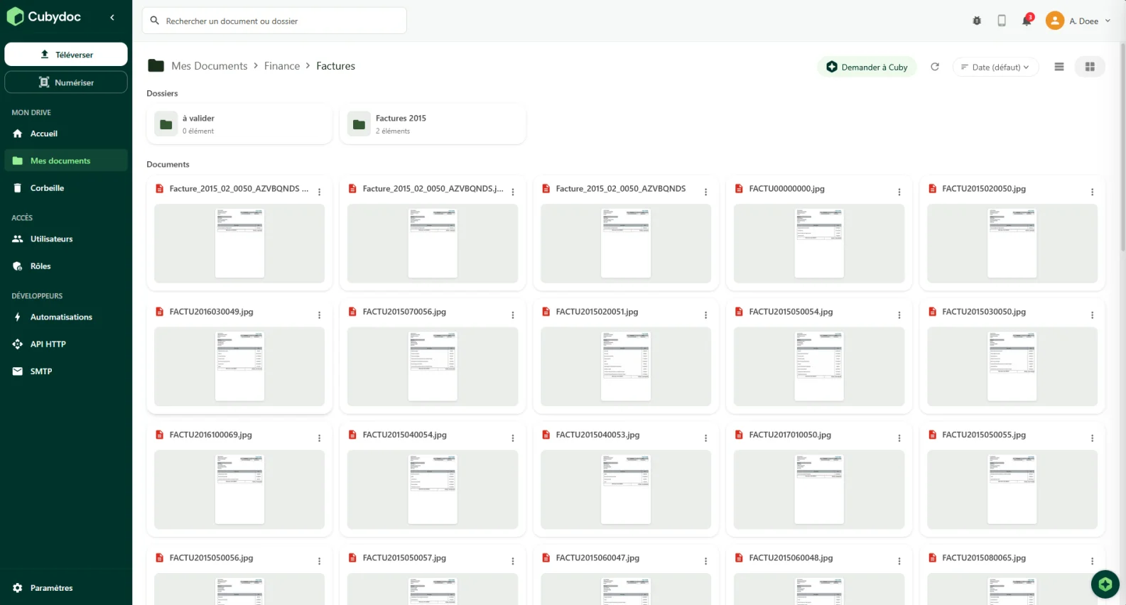 Cubydoc : Explorateur de dossiers