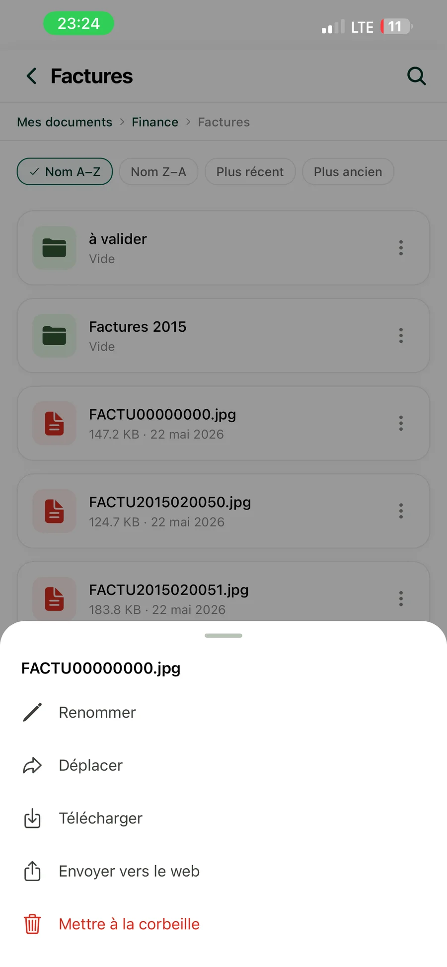 Cubydoc : Actions sur un document