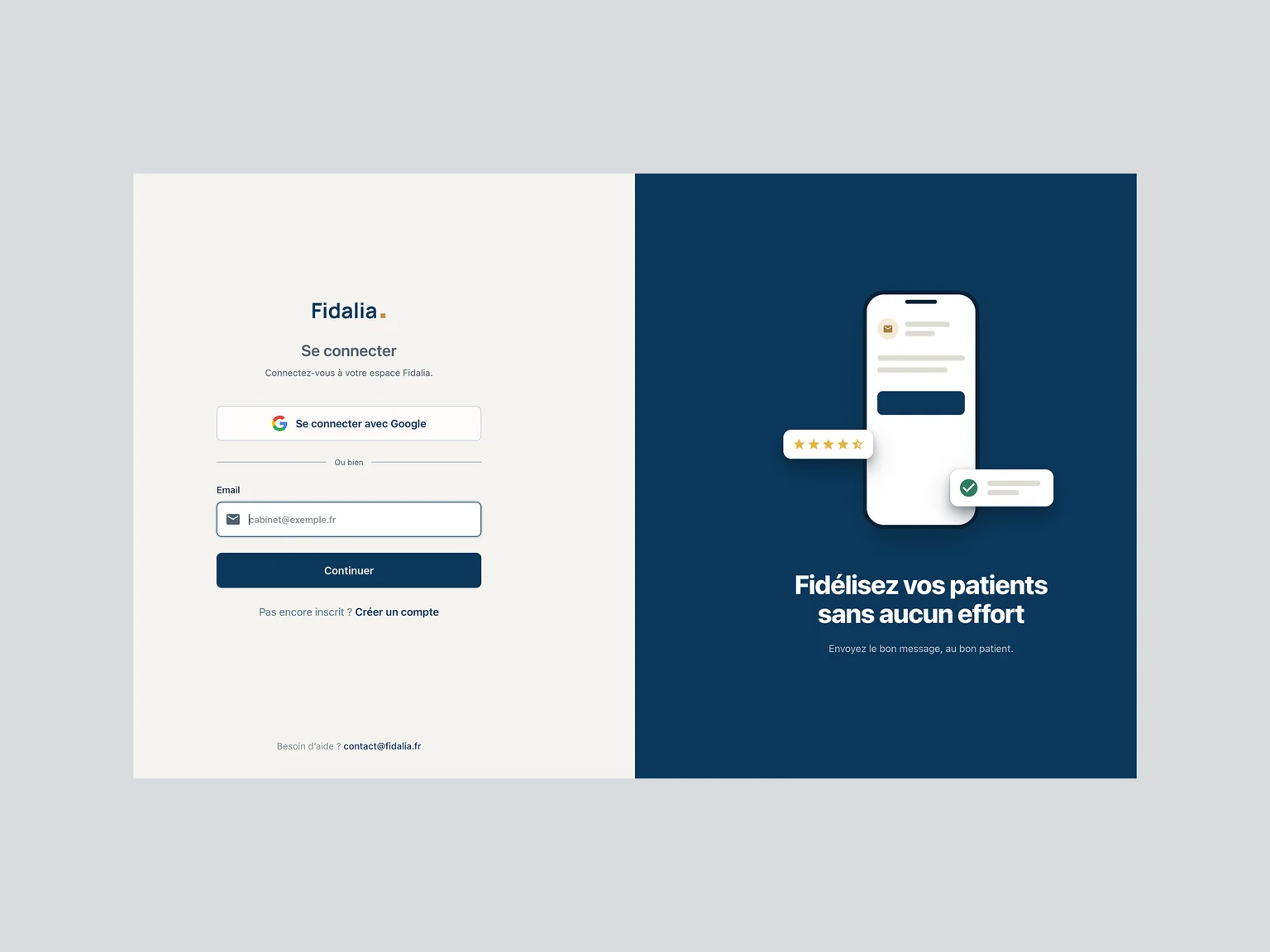 Aperçu du projet Fidalia
