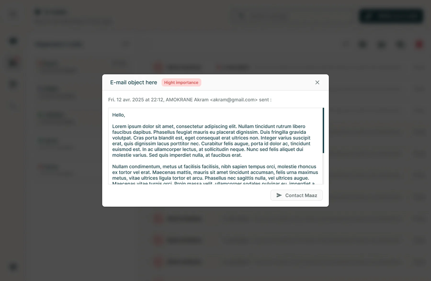 OWAY : Lecture d’un e-mail